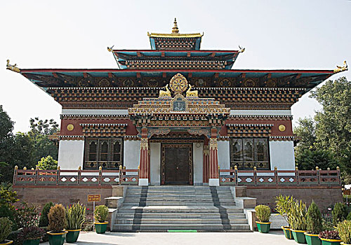 建筑,庙宇,不丹,比哈尔邦,印度