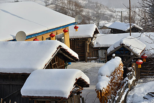 冬季吉林雪村-松岭美景如画