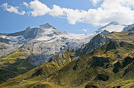 冰河,闲适,棒,冰川,九月,阿尔卑斯山,提洛尔,奥地利,欧洲