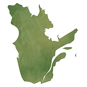 魁北克,地图,绿色,纸