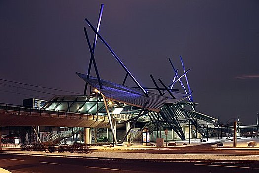 公交车站,奥伯豪森,北莱茵威斯特伐利亚,德国,欧洲