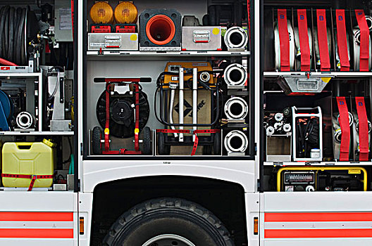工具,设备,消防,容器,发电机,线缆,泵,警告,软管