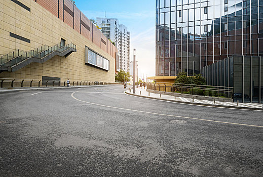 城市道路和现代城市建筑