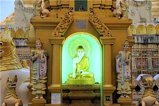 佛像,大金寺,仰光,缅甸