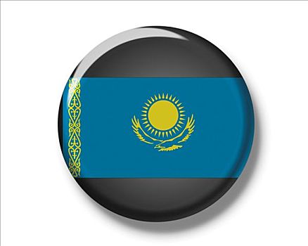 扣,旗帜,哈萨克斯坦
