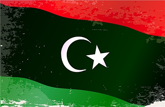 利比亚,旗帜,低劣
