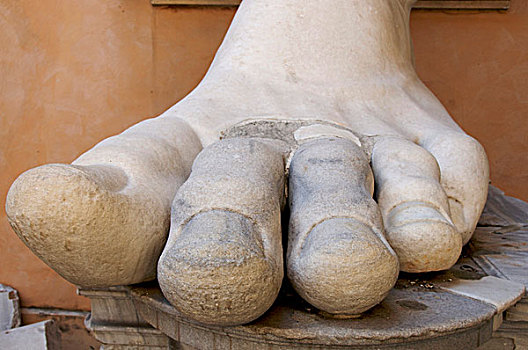 巨大,脚,雕塑,罗马,意大利