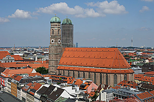 圣母教堂,教堂,慕尼黑,巴伐利亚,德国,欧洲