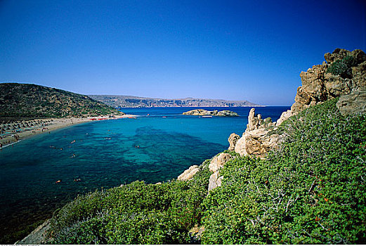 海滩,岛屿,克里特岛,希腊