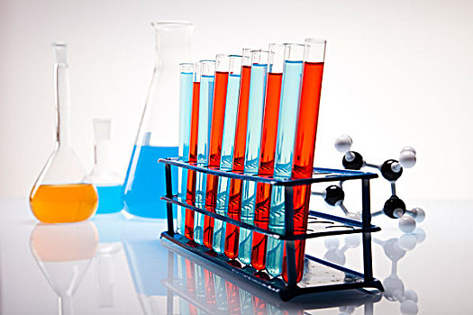 实验室器皿,彩色,液体