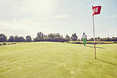 高尔夫球绿色的图片