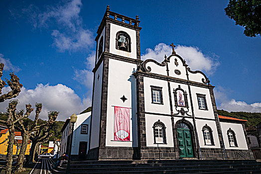 葡萄牙,亚速尔群岛,岛屿,城镇,教堂