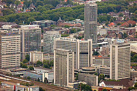 航拍,高层建筑,建筑,鲁尔区,北莱茵威斯特伐利亚,德国,欧洲