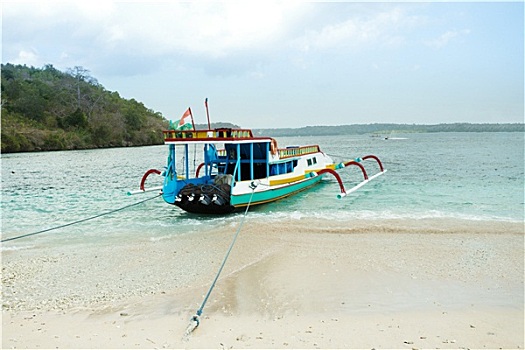 双体船,海滩,巴厘岛,印度尼西亚