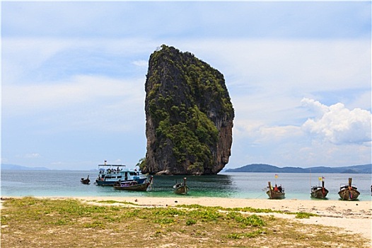 船,热带沙滩,岛屿,安达曼海,泰国