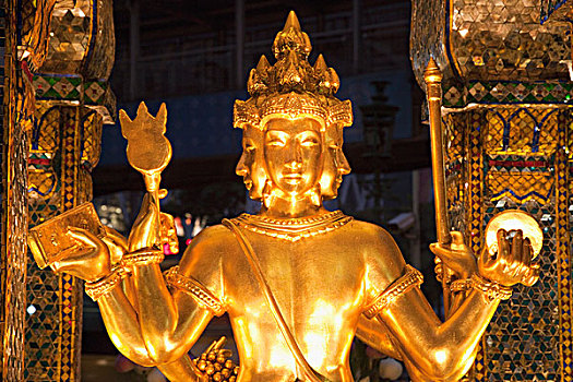 雕塑,印度教,佛,泰国,庙宇,神祠,曼谷
