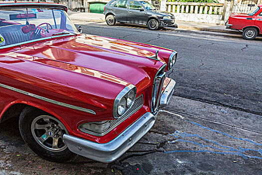 老爷车,街道,哈瓦那,古巴,共和国,大安的列斯群岛,加勒比
