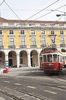街道,电车,里斯本,葡萄牙