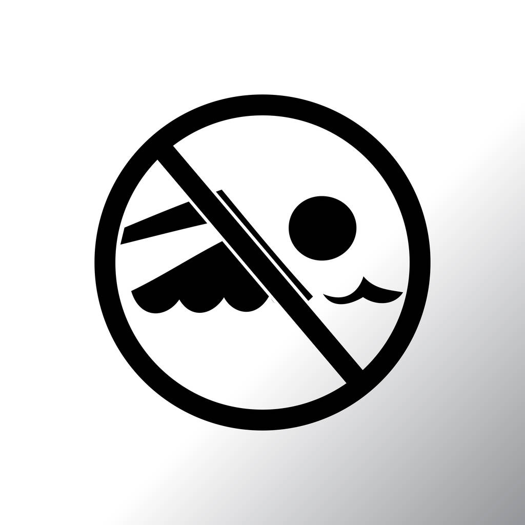 禁止游泳,游泳,标识,矢量,插画