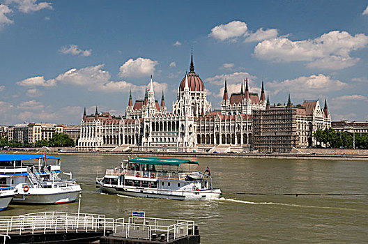 议会,堤岸,多瑙河,河,布达佩斯,匈牙利,欧洲