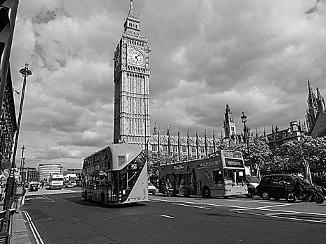 黑白,国会广场,伦敦