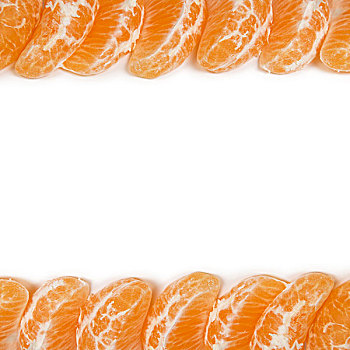 柑橘,切片,隔绝,白色背景