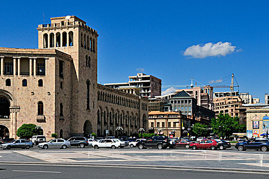 公共建筑,共和国,市区,埃里温,亚美尼亚,亚洲