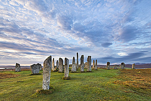 云,卡拉尼西,巨石阵,刘易斯岛,外赫布里底群岛,苏格兰