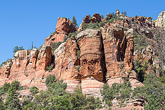 红岩,脸,塞多纳,亚利桑那,美国