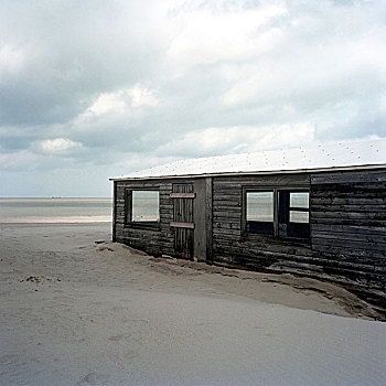木屋,海滩