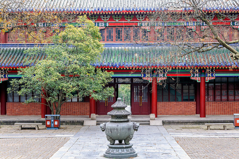 南京灵谷景区松风阁中式楼阁建筑_高清图片_全景视觉
