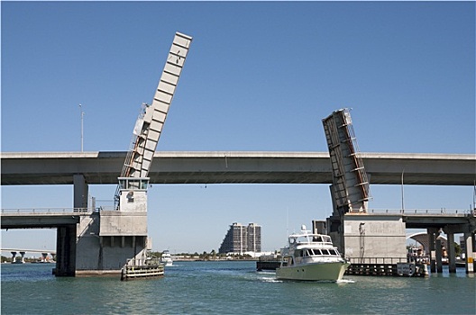 桥,游艇,迈阿密,佛罗里达,美国