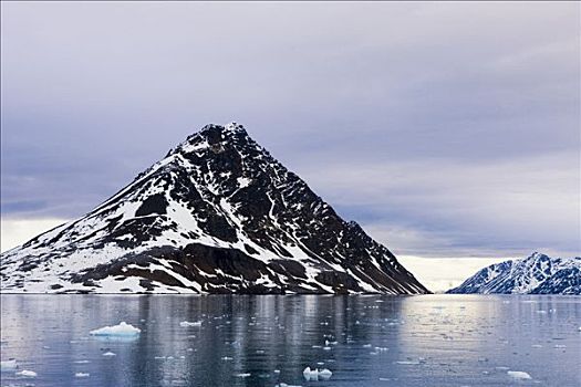 冰山,漂浮,挪威