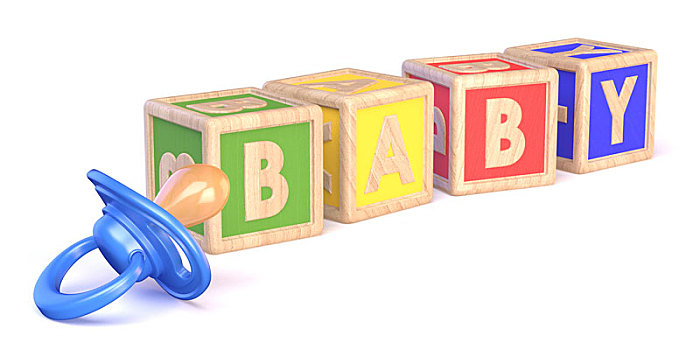 文字,婴儿,木块,玩具,奶嘴