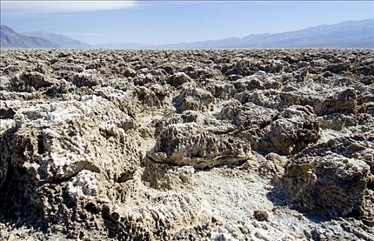 地壳,盐,高尔夫球场,死亡谷国家公园,加利福尼亚,美国