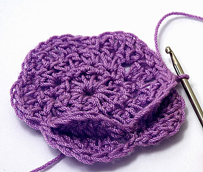 钩针编织,紫花