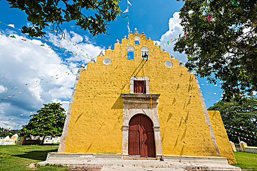 特立尼达,教堂,尤卡坦半岛,墨西哥