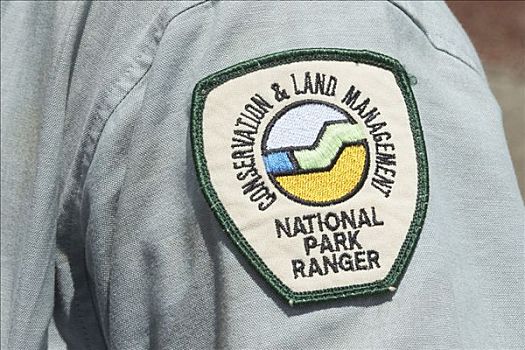 徽章,国家公园,巡逻员,衬衫,西澳大利亚
