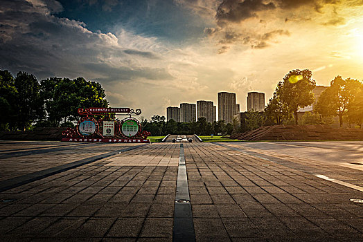 空,沥青,道路,现代,城市,中国