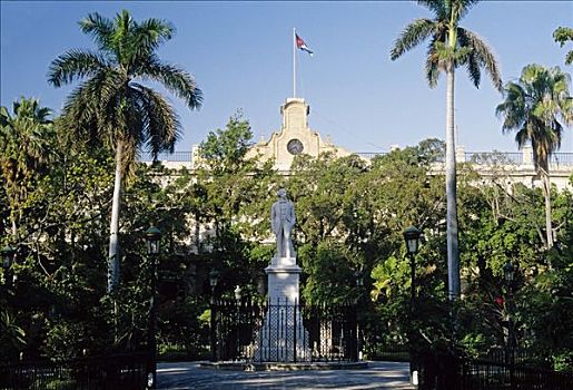 阿玛斯,广场,纪念,哈瓦那旧城,哈瓦那,古巴,加勒比海