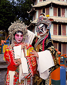 男人,女人,表演,中国戏曲,虎豹别墅,新加坡