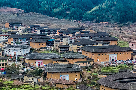 福建省,龙岩市,永定区,楼群,建筑,景观