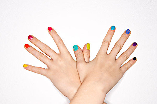 指甲,指甲油,不同,彩色