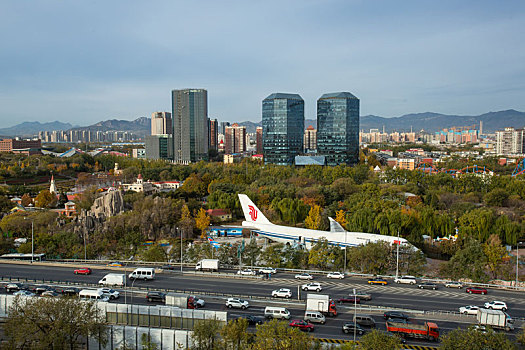 北京西五环石景山游乐园中的飞机