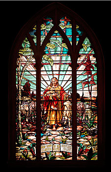 彩色玻璃窗,耶稣