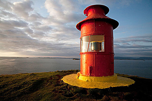 灯塔,悬崖,高处,冰岛