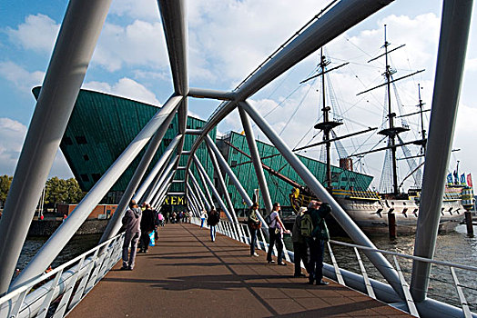 桥,上方,东方,码头,国家科技中心,科学博物馆
