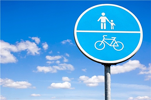 自行车,行人,路线,标识