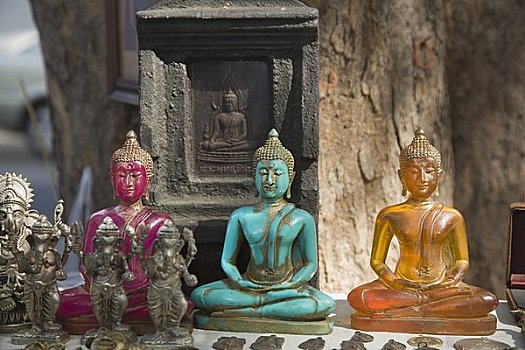 纪念品,出售,靠近,寺院,曼谷