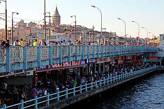 土耳其,伊斯坦布尔,加拉达塔,桥